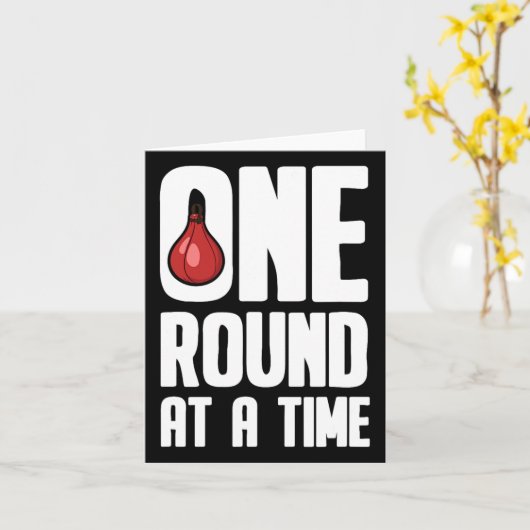 Boxhandschuhe in einer Runde Karte (Gelbe Blume)