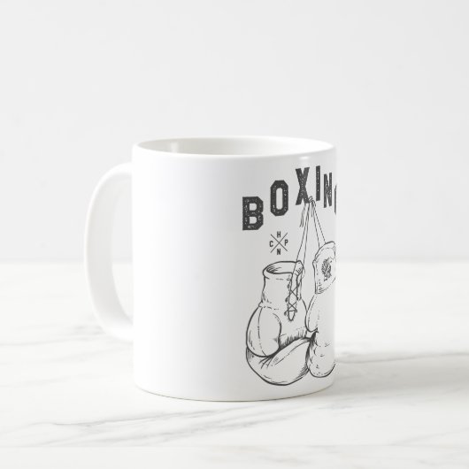 Boxhandschuhe Kaffeetasse (Vorderseite Links)