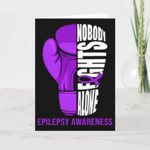 Boxhandschuhe kämpfen niemand allein gegen Epileps Karte