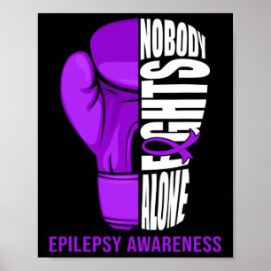 Boxhandschuhe kämpfen niemand allein gegen Epileps Poster
