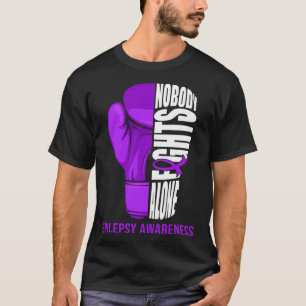 Boxhandschuhe kämpfen niemand allein gegen Epileps T-Shirt
