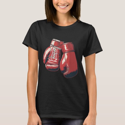 Boxhandschuhe kämpfen Sportboxstudentin T-Shirt (Vorderseite)