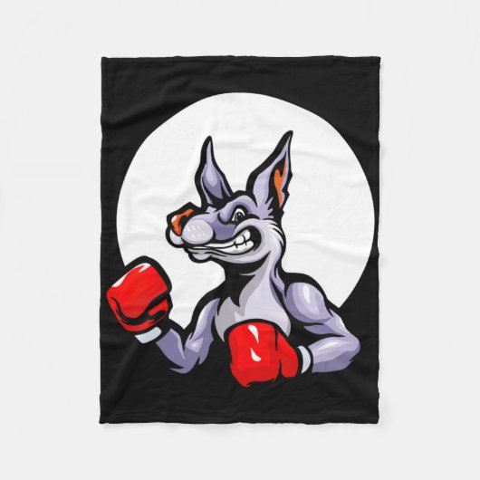 Boxhandschuhe Kangaroo Kickboxen Kampf Sport Mma Fleecedecke (Vorderseite)
