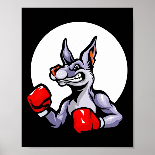 Boxhandschuhe Kangaroo Kickboxen Kampf Sport Mma Poster (Vorne)