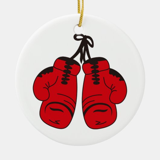 Boxhandschuhe Keramik Ornament (Vorne)