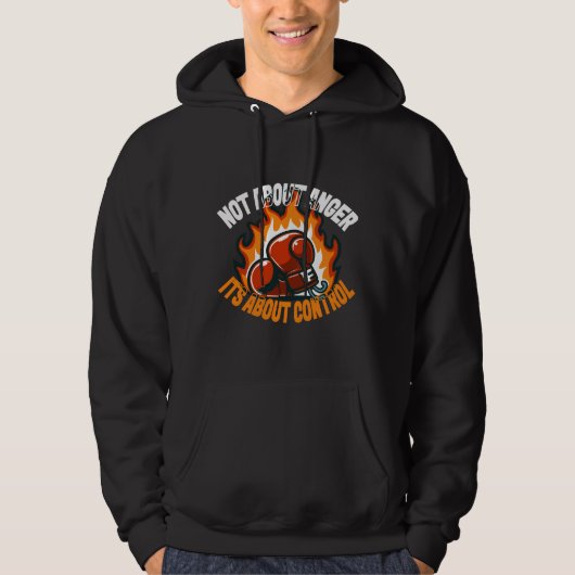 Boxhandschuhe mit Feuer Hoodie (Vorderseite)