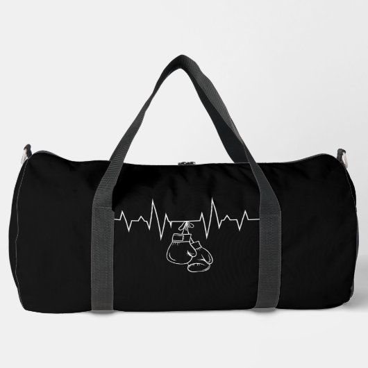 Boxhandschuhe mit Herzschlag Duffle Bag (Vorderseite)
