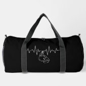 Boxhandschuhe mit Herzschlag Duffle Bag (Rückseite)