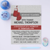 Boxhandschuhe mit rotem Gran, Boxklassenwerbung Flyer (Einzeln)