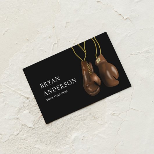 Boxhandschuhe mit Visitenkarte