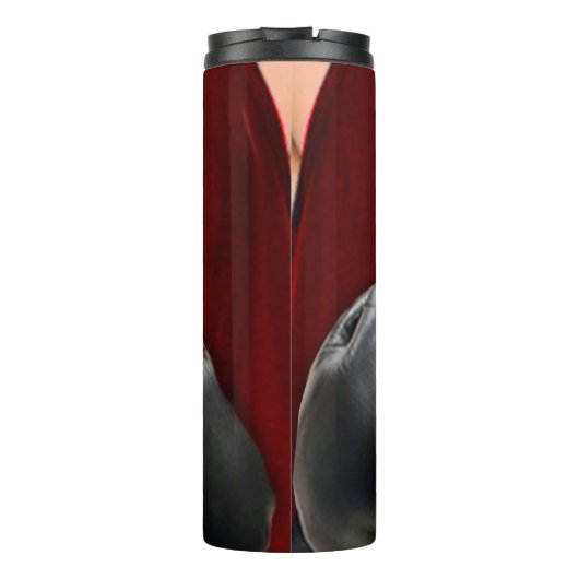 Boxhandschuhe Personalisiert Thermosbecher (Rückseite)