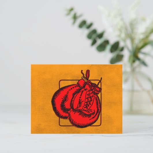 Boxhandschuhe Postkarte (Stehend Vorderseite)