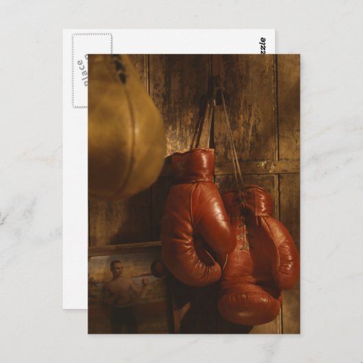 Boxhandschuhe Postkarte (Vorne/Hinten)