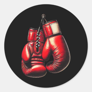 Boxhandschuhe Rotes Boxen Sport Boxen Kickboxing Runder Aufkleber