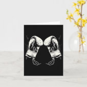 Boxhandschuhe Silhouette Karte (Gelbe Blume)