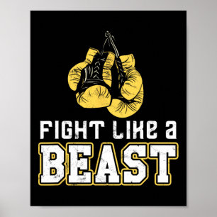 Boxhandschuhe Thai Boxing Muay Thai Kickboxen Fech Poster