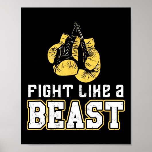 Boxhandschuhe Thai Boxing Muay Thai Kickboxen Fech Poster (Vorne)