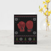 Boxhandschuhe Ugly Sweater Christmas Karte (Gelbe Blume)