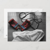 Boxhandschuhe und Gym Workout Postkarte (Vorne/Hinten)