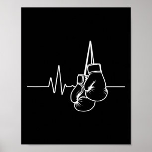Boxhandschuhe und Herzschlag Poster