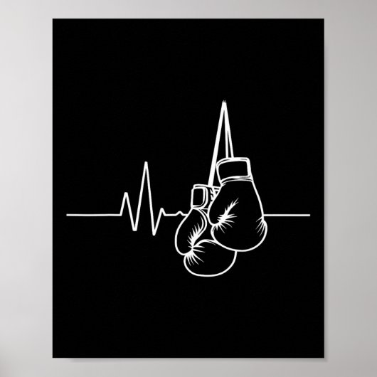 Boxhandschuhe und Herzschlag Poster (Vorne)
