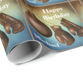 Boxhandschuhe und Taschen-Geschenk Geschenkpapier (Rolleneckpunkt)