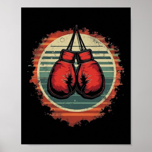 Boxhandschuhe Vintag Poster (Vorne)