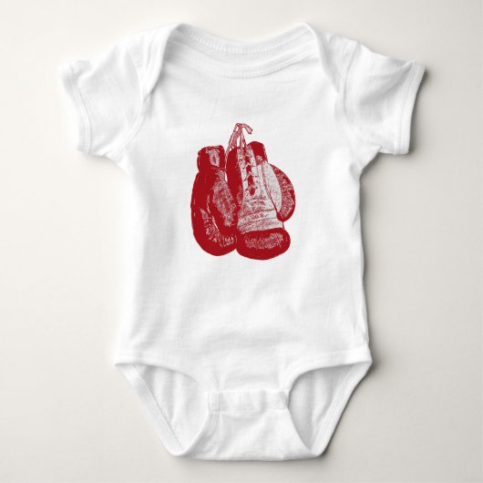 Boxhandschuhe Vintag Red Gym Baby Bodysuit Baby Strampler (Vorderseite)