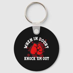 Boxhandschuhe Wenn im Zweifel Knock em Out Boxen K Schlüsselanhänger
