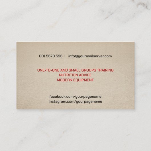 Boxhandschuhe zeichnend visitenkarte (Rückseite)