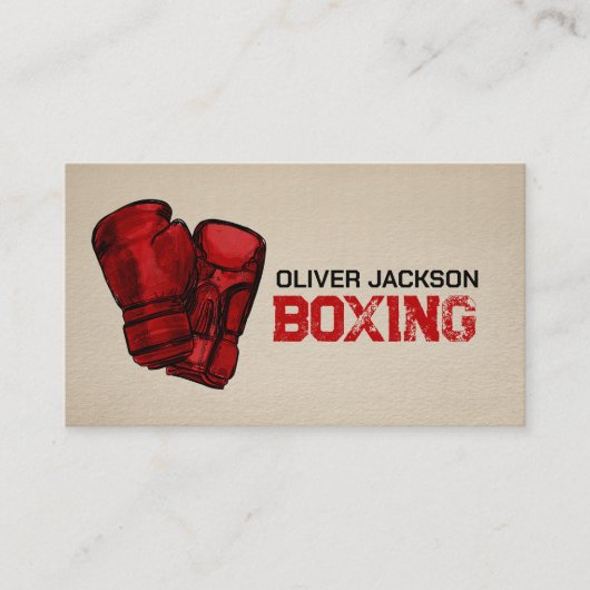 Boxhandschuhe zeichnend visitenkarte (Vorderseite)