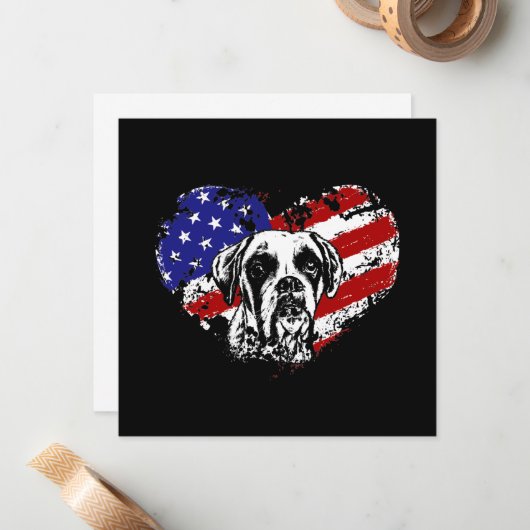 Boxherz Mitteilungskarte (Vorderseite/Rückseite Beispiel)