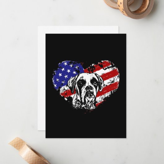 Boxherz Mitteilungskarte (Vorderseite/Rückseite Beispiel)