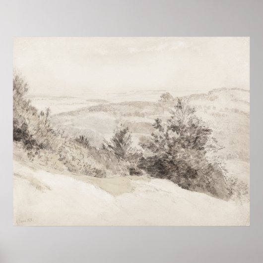 Boxhill Vintage Wasserfarbe Poster (Vorne)