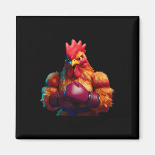 Boxhühner Boxer Kickboxer Mixed Martial Arts Kämpf Magnet