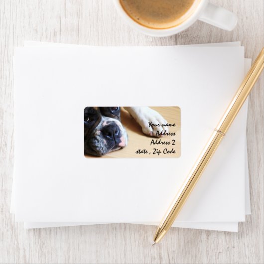 Boxhund Adressaufkleber (Insitu)