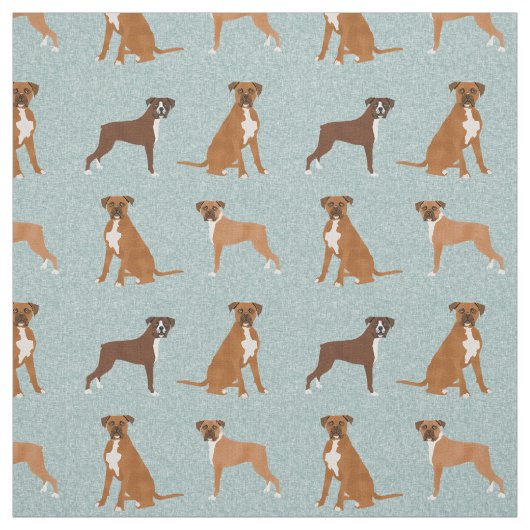 Boxhund hellblau stoff (Muster)