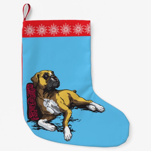 Boxhund Kleiner Weihnachtsstrumpf (Vorderseite)