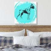 Boxhund Leinwanddruck (Insitu (Schlafzimmer))