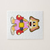 Boxhund mit Boxhandschuhen Puzzle (Horizontal)