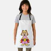 Boxhund mit Boxhandschuhen Schürze (Insitu)