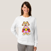 Boxhund mit Boxhandschuhen T-Shirt (Vorne ganz)