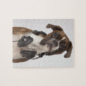 Boxhund mit Kopfhörer Puzzle (Horizontal)