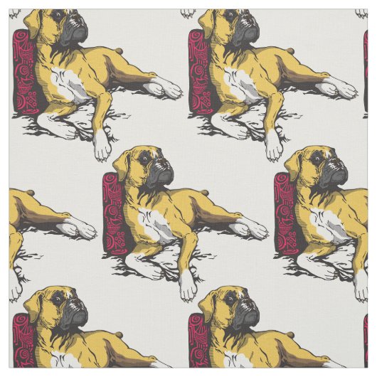 Boxhund Stoff (Muster)