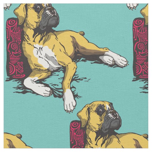 Boxhund Stoff (Nahaufnahme)