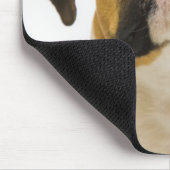Boxhund sucht nach mousepad (Ecke)