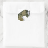 Boxhund, tony fernandes quadratischer aufkleber (Tasche)