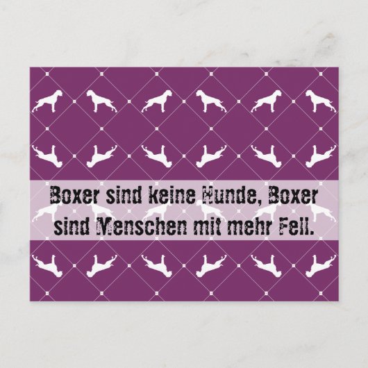 Boxhunde Postkarte (Vorderseite)