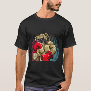 Boxhunde tragen Heavyweight Boxhandschuhe Bulld T-Shirt