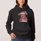Boxhundefreund Weihnachtsmannmütze Rot Hoodie (Vorderseite)